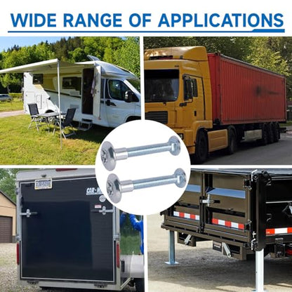 Fuoequl Trailer Hasp Bolt Kit, Trailer Hasp Bolt Style - style: Trailer Hasp Bolt