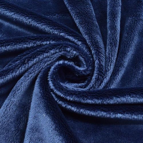 Surf turtle Navy Blue Super Soft Minky Fabric by The Yard, 36"x60" - color: Navy Blue