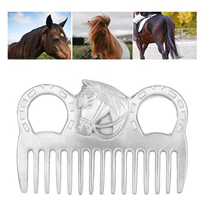 Metal Horse Comb Portable Horse Mane and Tail Comb Horse Grooming Comb Livestock Comb for Cleaning Hair Removing Loose Undercoat Knots