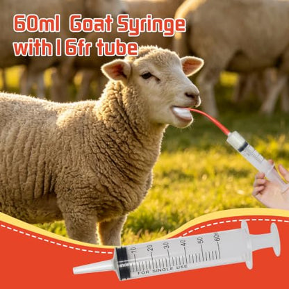 24Pcs Lamb and Goat Kid Feeding Tube Kit Feeding Bottles