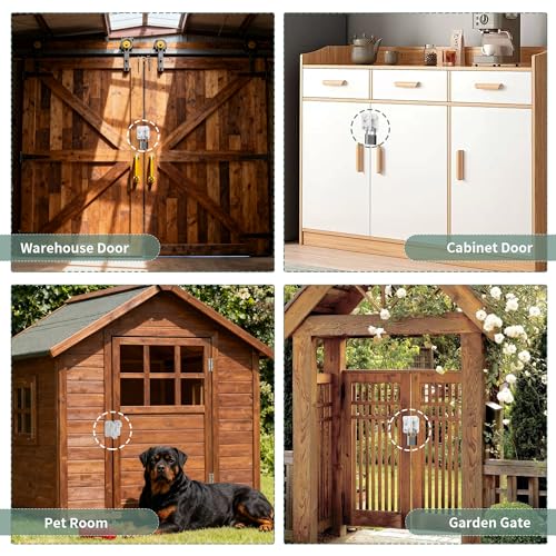 Mooche 2Pack Flip Latch Gate Latch with Padlock Hole, White 1.8"*1.6" - color: White, size: 2 pack-Stainless Steel Small Size