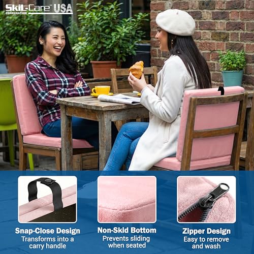 Skil-Care Seat Buddy Cushion, Foldable, 16x16, Pink Cozy Cloth, 914353 - color: Pink