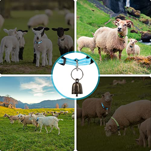 5 Pack Reflective Goat Collars with Bells,Anti-Lost Pet Collar - color: Reflective Multi-colored
