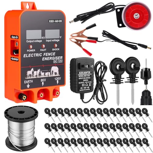 MorningRo 2J Electric Fence Charger with Digital Display & Alarm