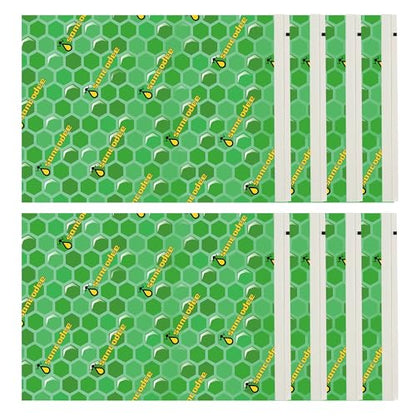 Sancodee 8 Pack Wasp Trap Refill, Yellow Jacket Flying Insect Traps Refills Attractant Sticker, Sticky Paper Glue Boards Replacement Pads Set (Green) - color: Green