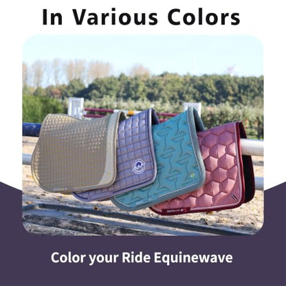 EQUINEWAVE Jump Saddle Pad with Teddy Fleece Trim (Citadel Blue)