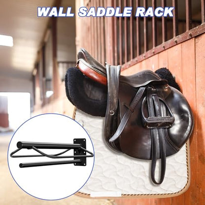 Paterr 6 Pcs Wall Mount Saddle Rack Stand with Pad Bar