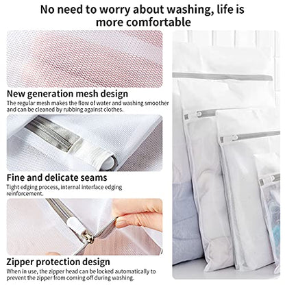 3 Pack Large Mesh Laundry Bags by MDSXO- Fine Durable Lingerie Delicates Bag for Washing Machine 16 * 20 inch [3 Pack] - size: 3L(Teenager Size)