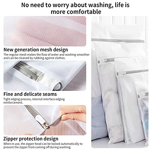 3 Pack Small Mesh Laundry Bags by MDSXO- Small Durable Lingerie Delicates Bag for Washing Machine for Socks, Bra, Mask,Baby Clothes 10 * 12 inch [3 Pack] - size: 3S(Baby Size)
