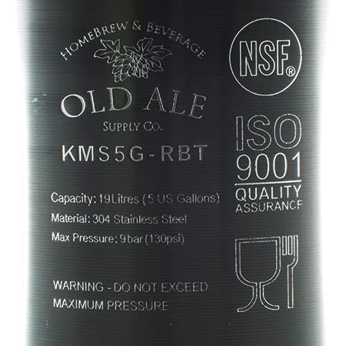 The Homebrew Shop 5 Gallon Home Brew Keg - New Ball Lock - Stainless Steel Product Tank - 2 Pack, Silver, 5 Gal