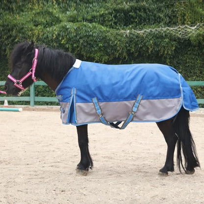 1200D Mini Horse/Pony Blanket 0g No-Fill Waterproof Turnout Sheet - color: Royal Blue, size: 48"