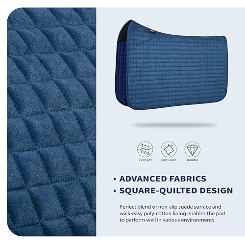 Tackmore All-Purpose Square Quilted Western Saddle Pad, Horse Saddle Pad - color: Turquoise