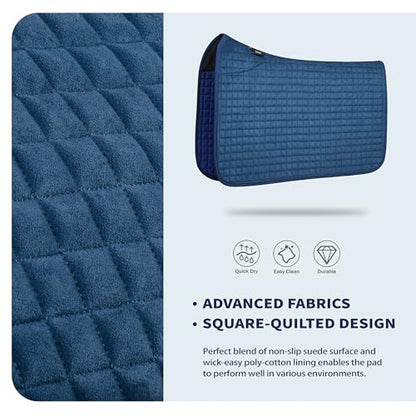 Tackmore All-Purpose Square Quilted Western Saddle Pad, Horse Saddle Pad - color: Turquoise