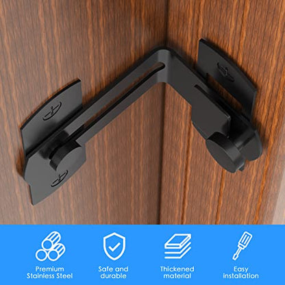 L'aimefois 90 Degree Flip Barn Door Lock, Protect Privacy - color: 1 black