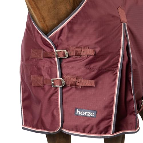 Horze Glasgow Waterproof Turnout Blanket - Lightweight No-Fill Rain Sheet - color: Blue, size: 75 in