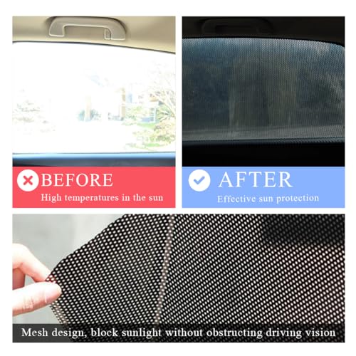 4 PCS Car Side Window Sunshade, Sun Blocking Static Cling Films Stickers Auto Sunshade, Reusable Block UV Rays Heat Insulation Privacy Protector Car Film for Most Vehicles