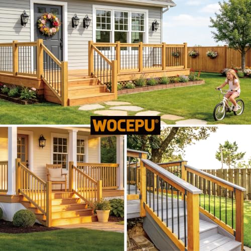 30° Stair Stainless Steel Deck Railing Brackets Connectors for 2"x4" (Actual 1.5"x3.5") Railing Wood Post (4 Pair) - size: Angle 30°