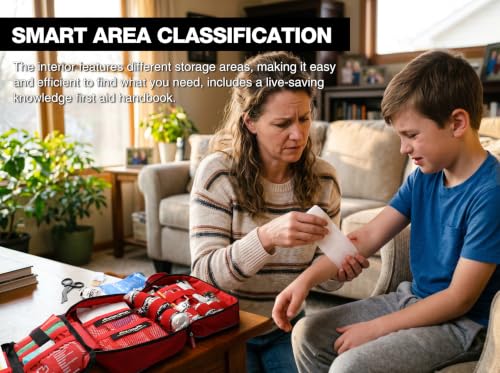 410 PCS First Aid Kit, Double-Sided Reflective, Well-Organized, Waterproof