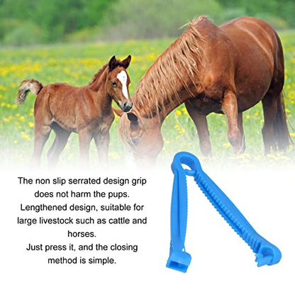 Disposable Umbilical Cord Clamp, PVC Material, Non Slip Design, Suitable for Cattle and Horse, Press to Use, Disposable for Cattle and Horse