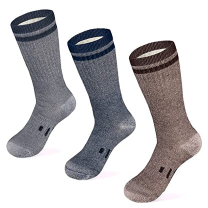 MERIWOOL Merino Wool Hiking Socks for Men and Women – 3 Pairs Midweight Cushioned – Warm n Breathable - color: Mix, size: X-Large
