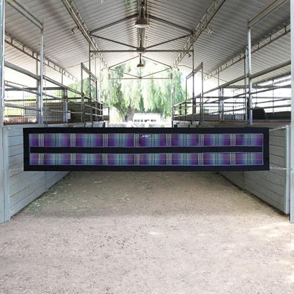 Barn Aisle Guard with Hardware, Chain Sides, Lavender Mint - color: 2017 - Lavender Mint