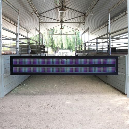 Barn Aisle Guard with Hardware, Chain Sides, Lavender Mint - color: 2017 - Lavender Mint
