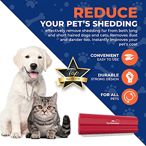 EquiGroomer 5-Inch Undercoat Deshedding Brush for Dogs & Cats, Red - color: Red, size: 5 Inch