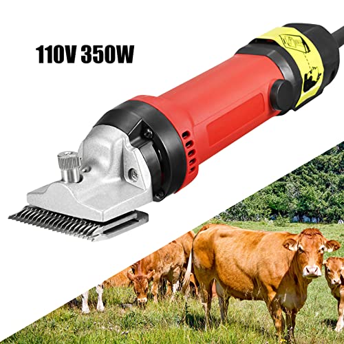 350W Electric Horse Hair Shearing Grooming Machine Animal Fur Shears Clippers Wool Cutter Professional Sheep Clipper for Goats Sheep Dog Cattle Farm Livestock Pet and Heavy Duty Animals Hair Grooming - color: 350w 6 Gear