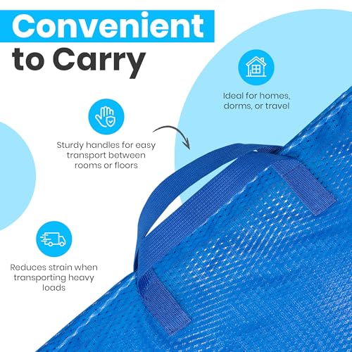 Handy Laundry Mesh XL Laundry Bag 24"x36" 2-Pack with Shoulder Strap, Blue | 2-Pack, XL 24x36 Mesh Laundry Bag, Handles & Shoulder Strap, Breathable, Machine Washable, Dorm Travel Bedding, Blue - color: Blue, size: 2-Pack
