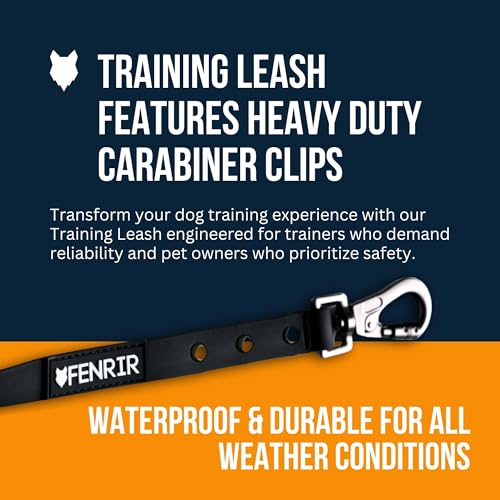 Fenrir - Dog Training Leash - Heavy Duty Dog - Double Ended Carabiner - Long Dog Lead - Non-Slip Lead Waterproof Gear for Large & Small Dogs Puppy - 2.1m (Green) - color: Green