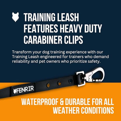 Fenrir - Dog Training Leash - Heavy Duty Dog - Double Ended Carabiner - Long Dog Lead - Non-Slip Lead Waterproof Gear for Large & Small Dogs Puppy - 2.1m (Green) - color: Green