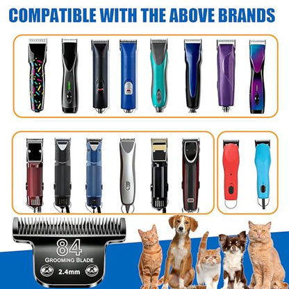 #T84 Dog Grooming Replacement Blades Compatible with Andis Dog Clippers - size: Black-T84