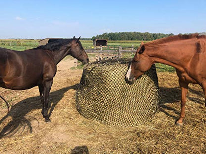 KNOTLESS HEAVYDUTY 4-5mm Thick Round Bale Slow Feed Hay Net (4x5)