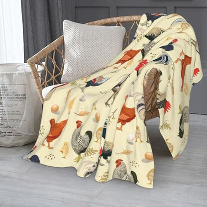Chicken Blanket 80"x60" Chickens Stuff Chicken Gifts for Kids Girls - color: Chicken, size: 80"x60"