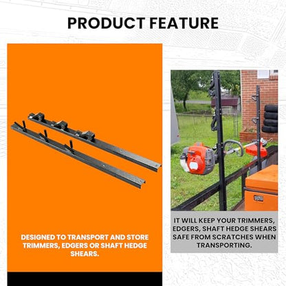 ECOTRIC 3 Place Weedeater Rack Carrier Mount On Landscape Truck Trailer - color: 3 Locking Positions