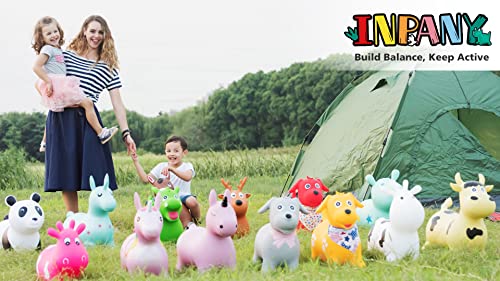 INPANY Bouncy Cow, Plush Cow Hoppers Toys for 2-4 Kid, Indoor & Outdoor Fun - color: Plush Bull