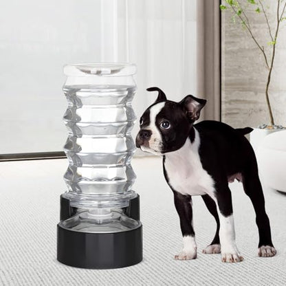 RIZZARI 8L Dog Water Bowl Dispenser:Spill Resistant Multi Pet Solution - color: Dark Black, size: 8L