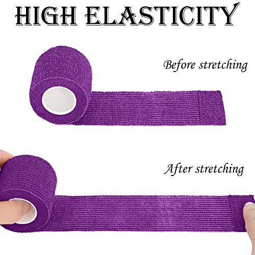 Tindobewan Self Adhesive Bandage Wrap, 2 Inches 8 Rolls Purple - color: Purple, size: 2 Inch