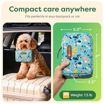 KeepGoing Pet First Aid Kit for Dogs & Cats, 99 Pc. Travel Emergency Kit