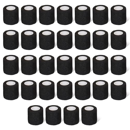 Self Adhesive Bandage Wrap,Bandage Tape,Medical Tape,Vet Tape - color: Black, size: 2inch*32rolls