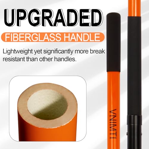 VNIMTI Pitch Fork Heavy Duty, 10-Tine Pitchfork with Fiberglass Handle, 58 Inch Garden Pitch Fork for Hay, Mulch, Compost, Farm and Gardening