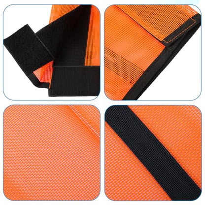 Jexine 8 Pcs Mesh Fly Boots for Horse - color: Orange, Blue