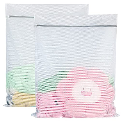 Vivifying Extra Large Mesh Laundry Bag, 2 Pack XXL Oversize Honeycomb Mesh Wash Bags for Washing Machine, Coats, Stuffed Toys, Blanket, Bedding, Sweater, Delicates Clothes (27 x 35 Inches) - size: 2XXL(27" x 35")