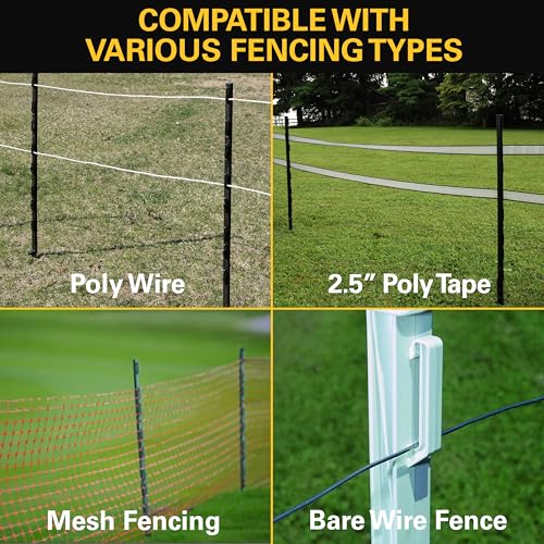 Zareba Step-In Electric Fence Posts, 4 ft, 50 Pack, Black - style: 50 Black Posts