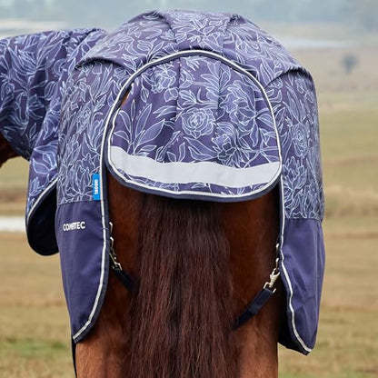 WeatherBeeta ComFiTec Limited Edition Turnout Detach-A-Neck 220g, Floral Print, 75" - size: 75"