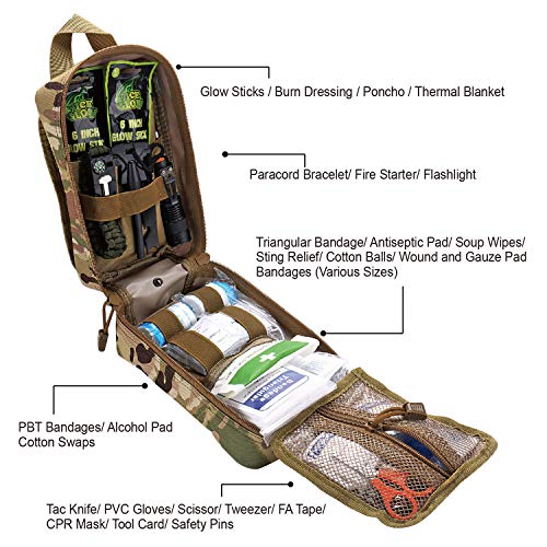 EVERLIT 250 Pcs Survival First Aid Kit - color: Camo