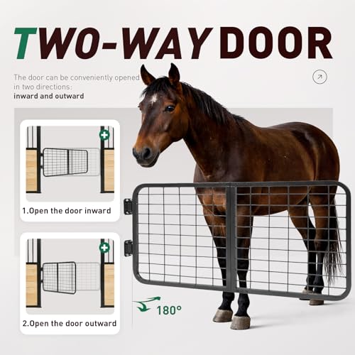 Horse Stall Gate 48" W x 24" H Compatible with Livestock Enclosures