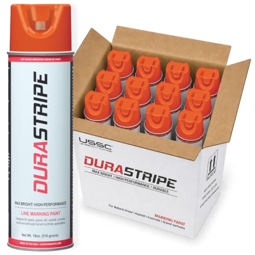 Inverted Utility Marking Spray Paint 18oz (Florescent Orange) - color: Florescent Orange