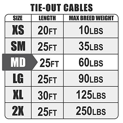 BV Dog Tie Out Cable 25 Feet - Heavy Duty Dog Lead Up to 60 Pounds - Reflective & Rust-Free with Quick Release Swivel Clips & 360° Rotating Clasp - Tangle-Free Dogs Runner for Yard (Blue, Single) - color: 60lbs/ 25ft/ Blue, style: Single