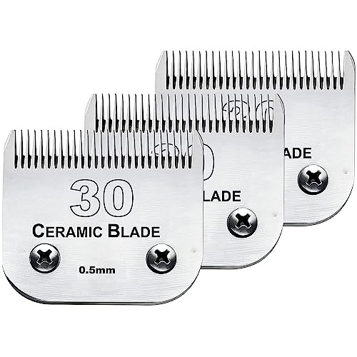 #30 Blade Dog Grooming Replacement Blades Compatible with Andis/Wahl/Oster - color: 3pcs #30